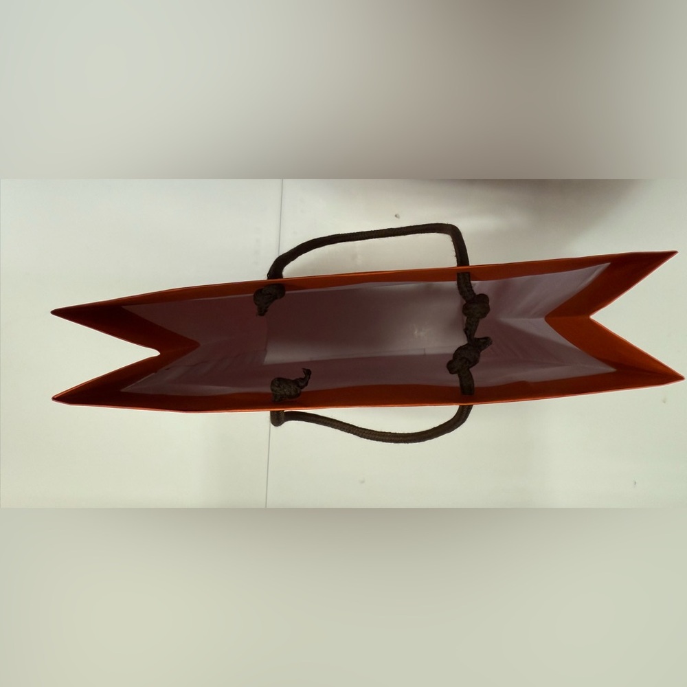 Hermes Paper Shopping Bag & Ribbon | 16” x 10 1/2” | 5.5 ft Hermes 2025 Ribbon - Picture 4 of 5